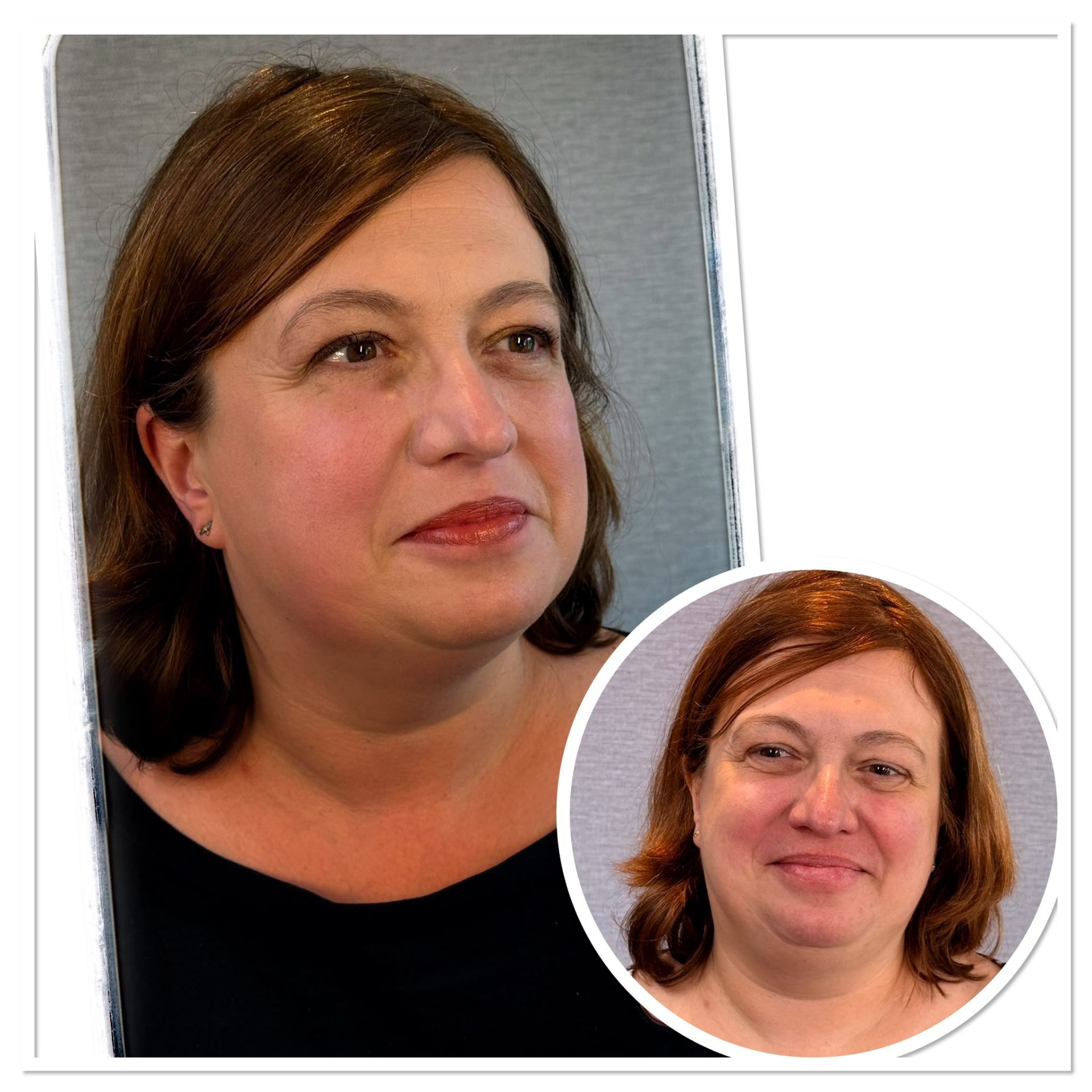 Avant / après maquillage cliente Sab' Institut 6