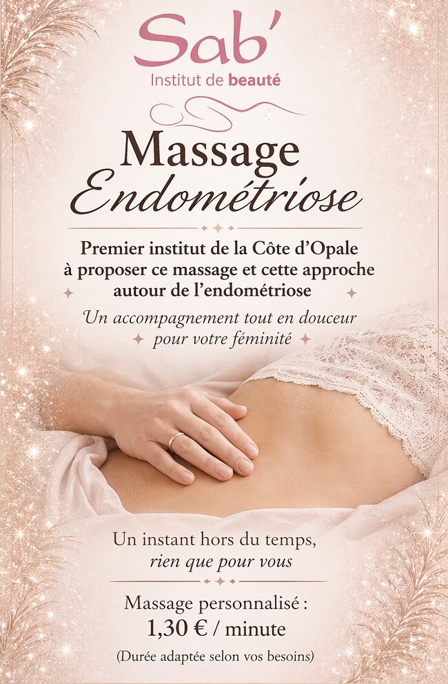 Massage Endométriose — Sab' Institut de beauté, premier institut de la Côte d'Opale à proposer cette approche